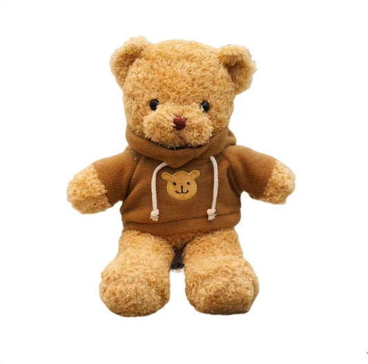 Peluche osito sudadera marrón 30cm