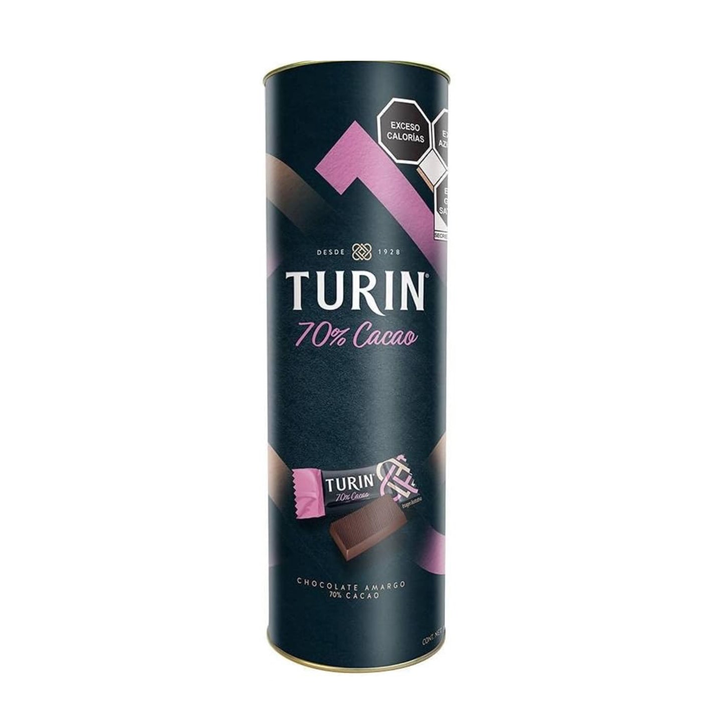 Turin chocolates tubo 70% cacao 180gr