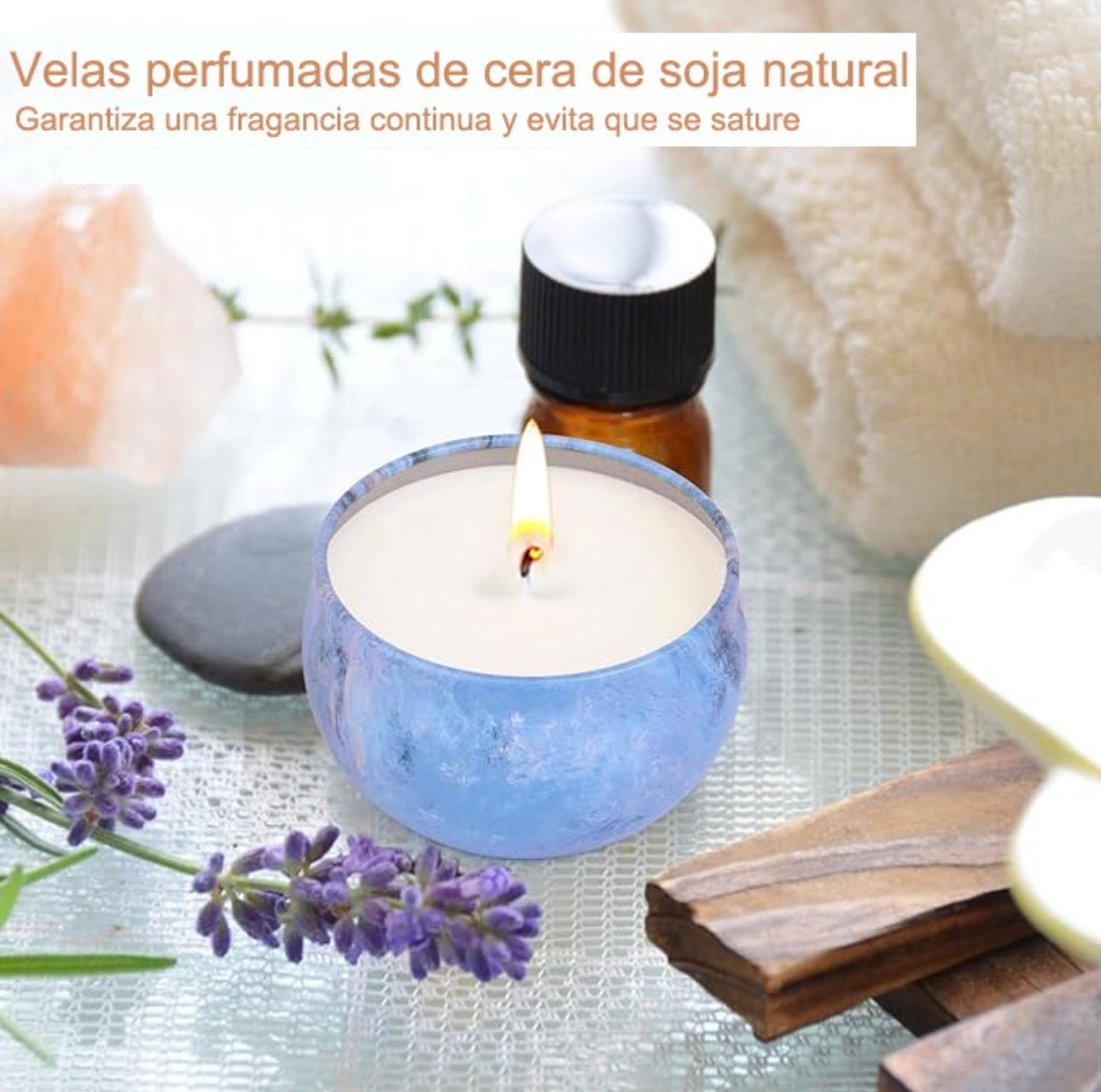 Vela aromática cera de soja 1 pza